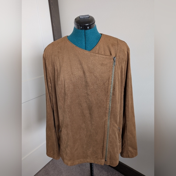 J. Jill Jackets & Blazers - J. Jill women's brown suede jacket